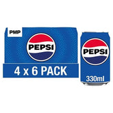 Pepsi Cola Cans 6 x 330ml (Case of 4) - Honesty Sales